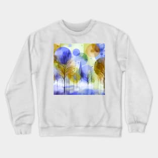 Colorful Purple Abstract Trees Crewneck Sweatshirt